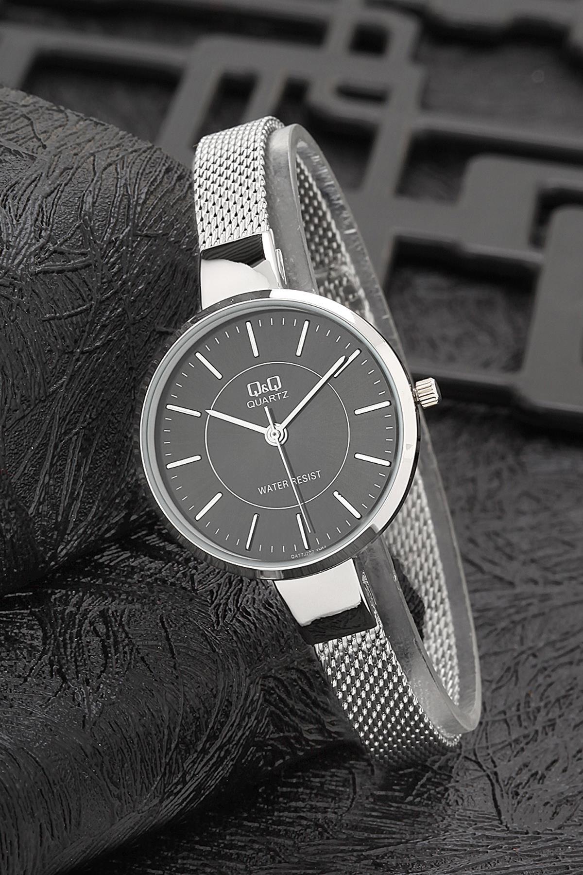 Q&Q 3G953 36 mm Gri Metal Kordon Analog Kadın Kol Saati