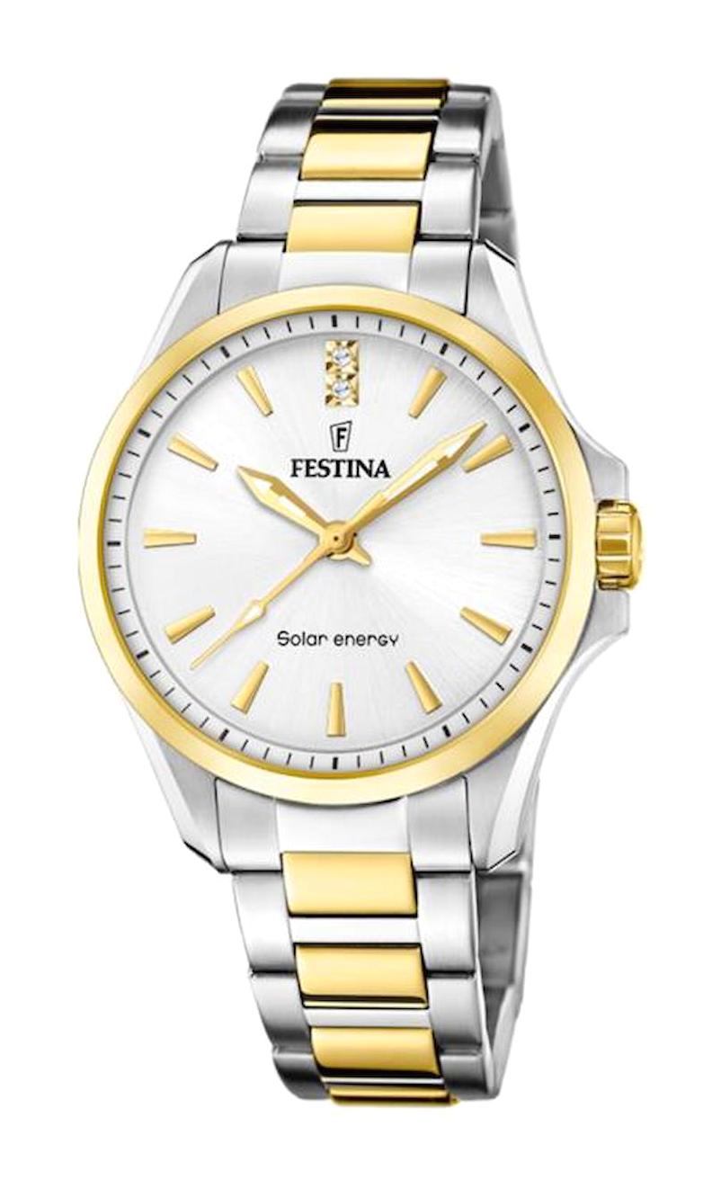 Festina F20655/2 34 mm Altın-Gri Çelik Kordon Analog Kadın Kol Saati