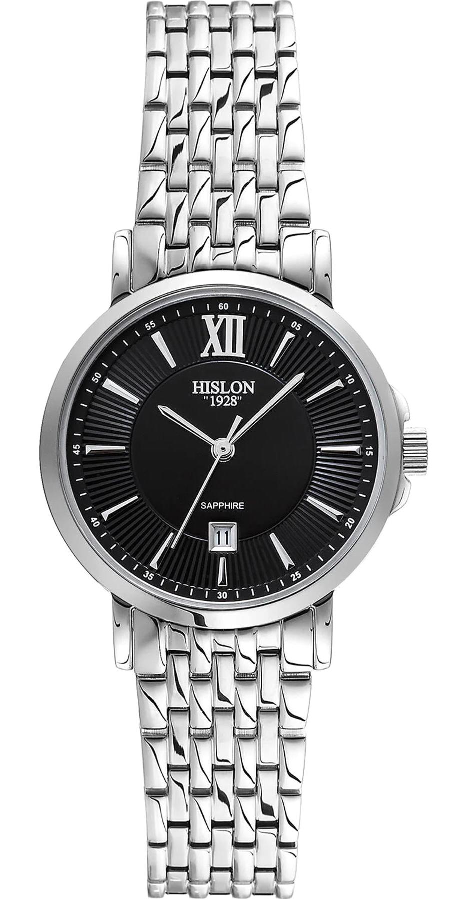 Hislon 3572-22321 25 mm Gri Çelik Kordon Analog Kadın Kol Saati