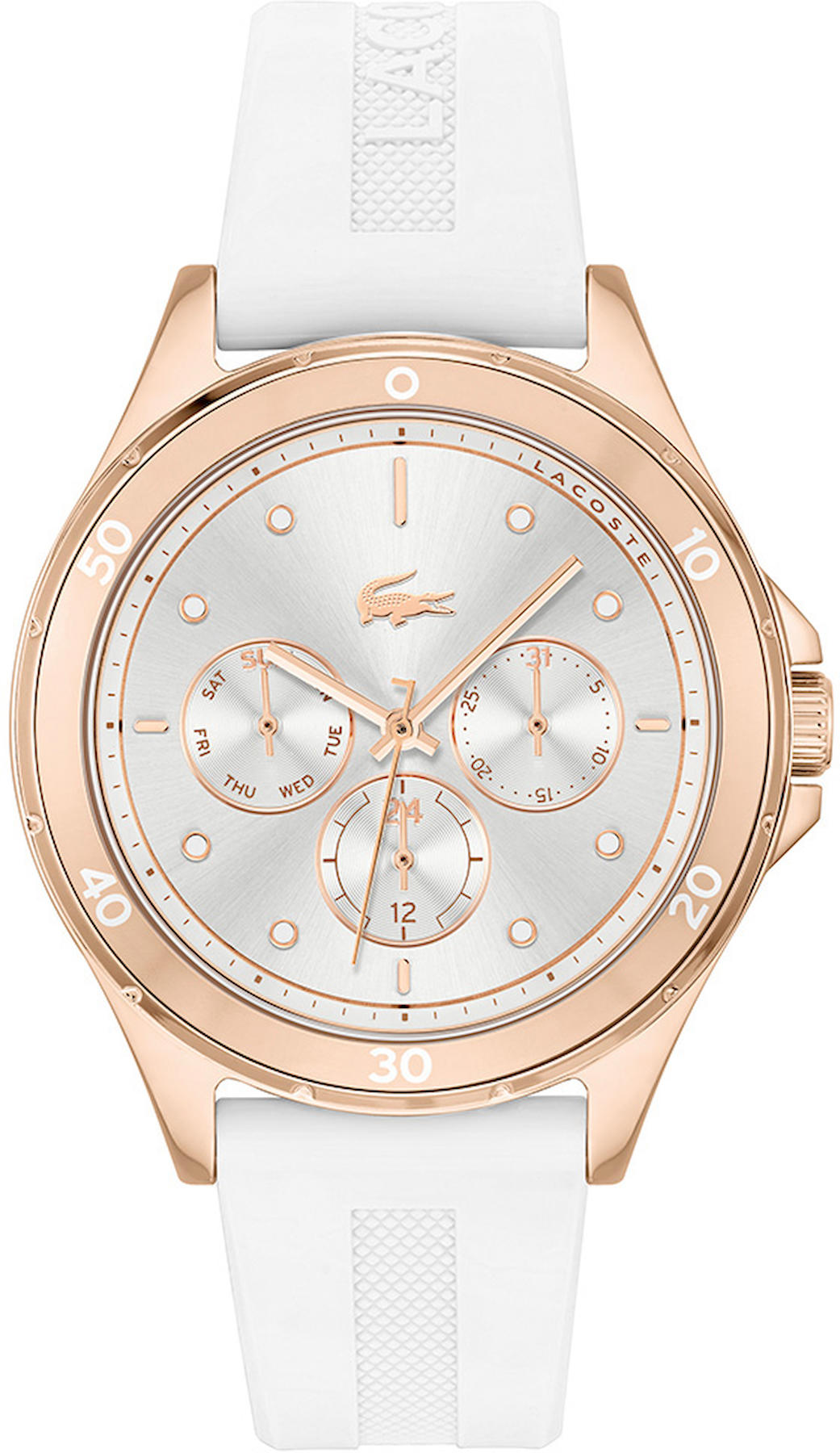 Lacoste LAC2001244 40 mm Beyaz Silikon Kordon Analog Kadın Kol Saati