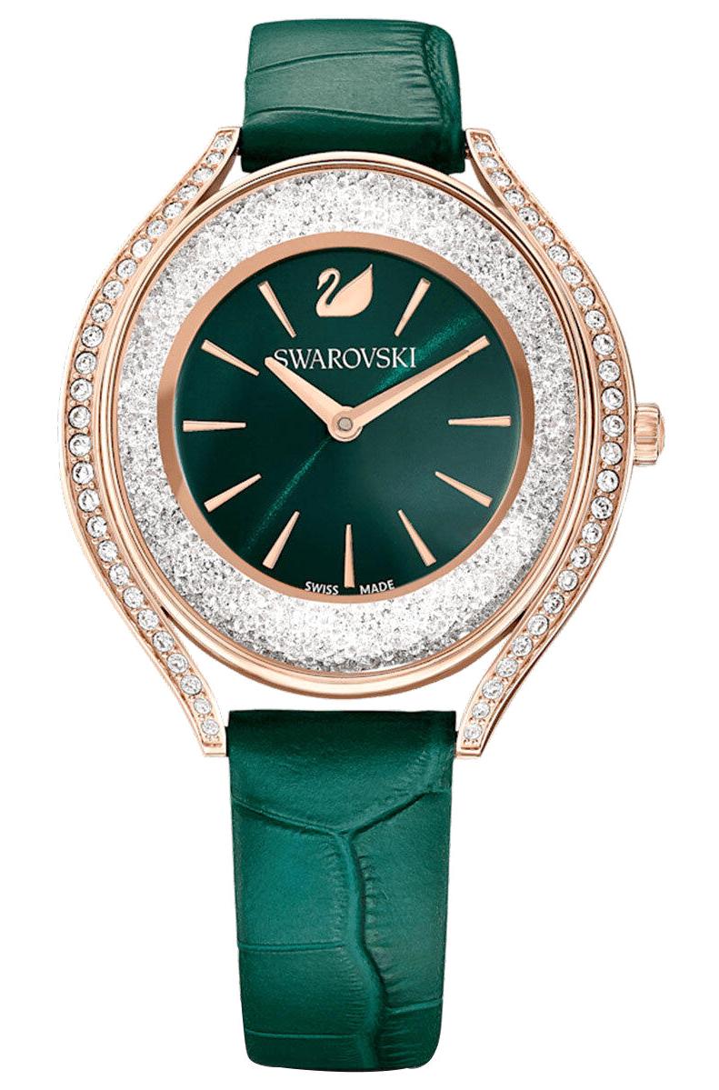 Swarovski SWR5644078 36 mm Yeşil Deri Kordon Analog Kadın Kol Saati