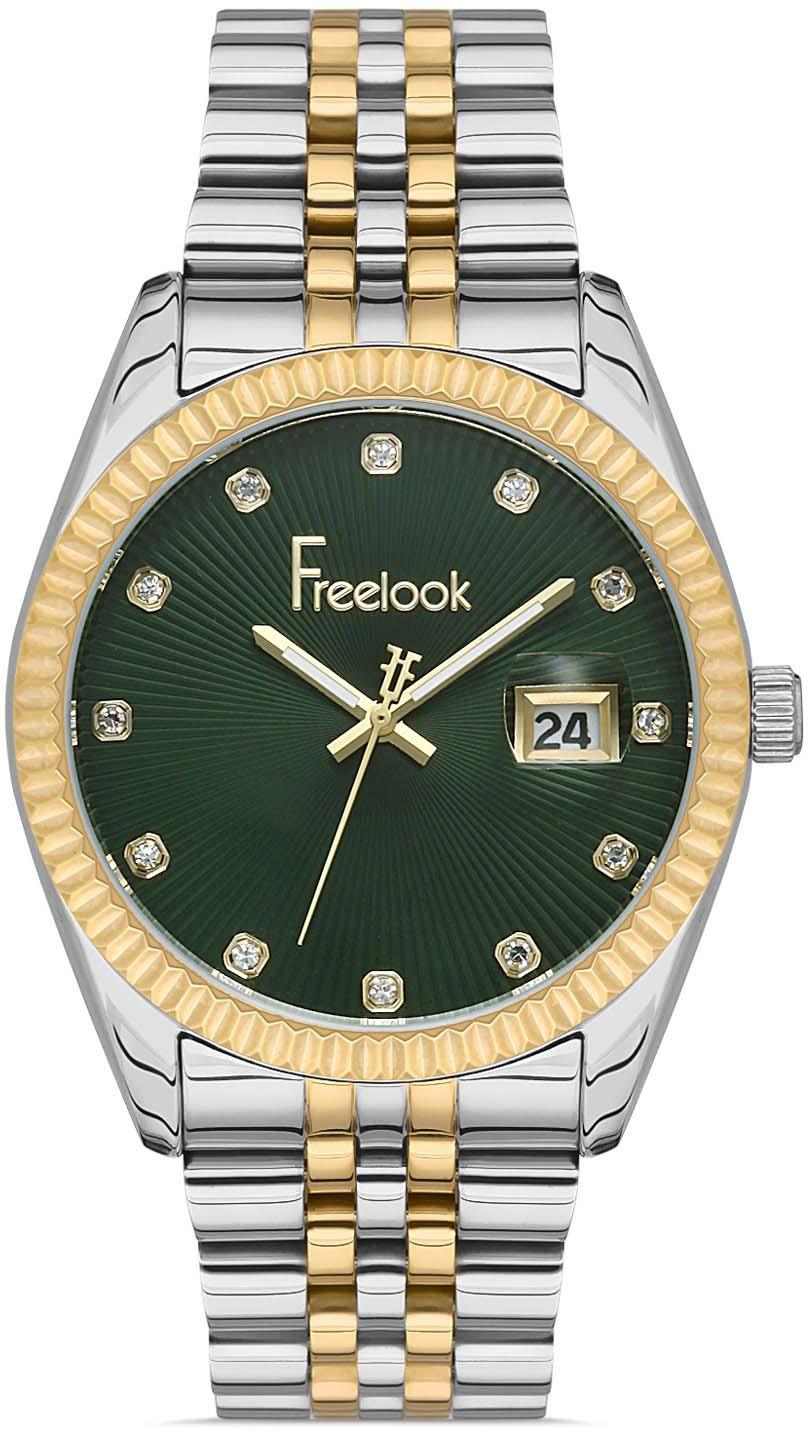 Freelook FL.1.10346.4 Takvimli 38 mm Altın-Gri Çelik Kordon Analog Kadın Kol Saati