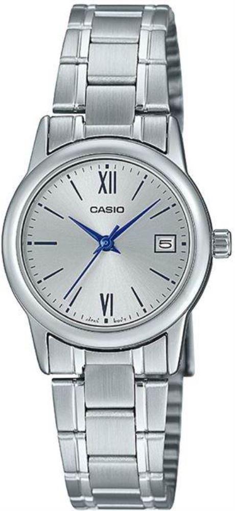 Casio LTP-V002D-7B3UDF Takvimli 25 mm Gri Metal Kordon Analog Kadın Kol Saati