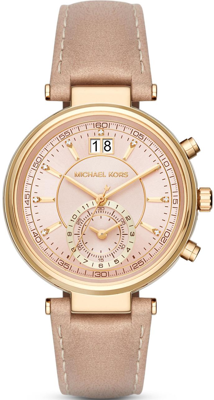 Michael Kors MK2529 Takvimli 38 mm Rose Gold Deri Kordon Analog Kadın Kol Saati