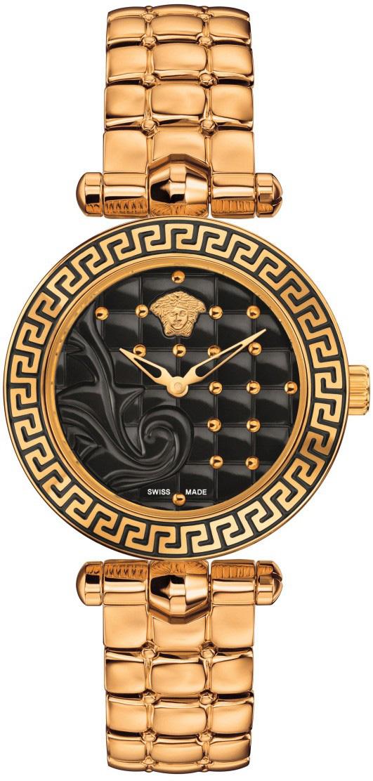 Versace VRSCVQM050015 30 mm Altın Çelik Kordon Analog Kadın Kol Saati