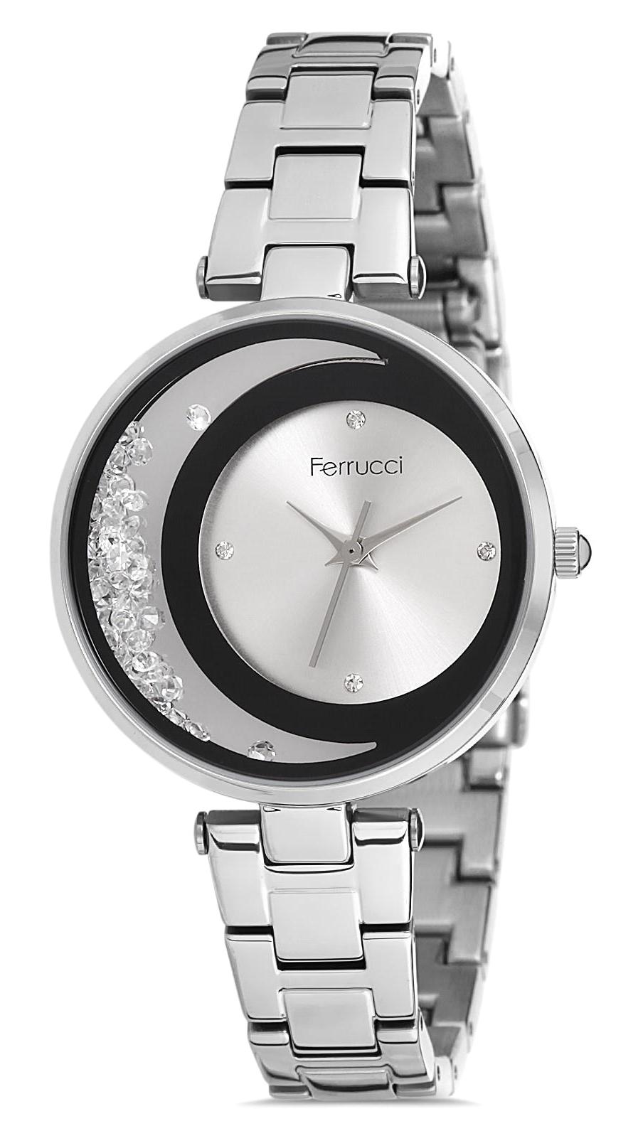 Ferrucci 9FM2578 36 mm Gri Metal Kordon Analog Kadın Kol Saati