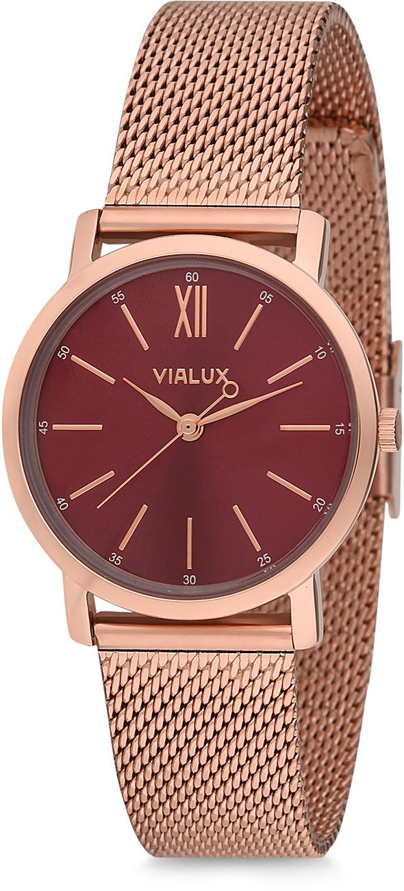 Vialux AJ714R-14SR 40 mm Rose Gold Çelik Kordon Analog Kadın Kol Saati
