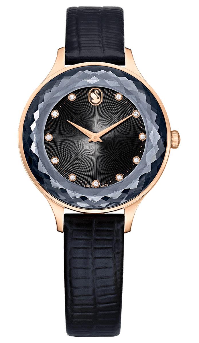 Swarovski SWR5650033 33 mm Siyah Deri Kordon Analog Kadın Kol Saati