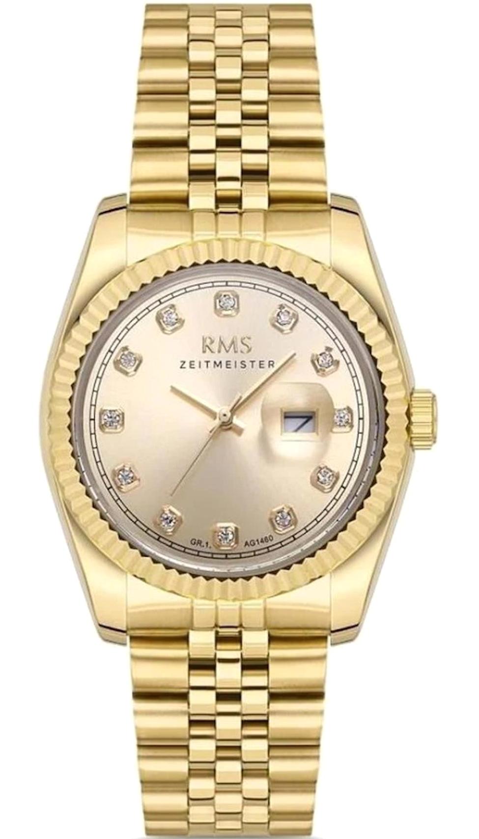 Romanson RMS.1.AG1460.03 Takvimli 36 mm Altın Çelik Kordon Analog Kadın Kol Saati