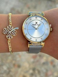 Daniel Klein DK.FT.1.358 31-35 mm Altın Çelik Kordon Analog Kadın Kol Saati