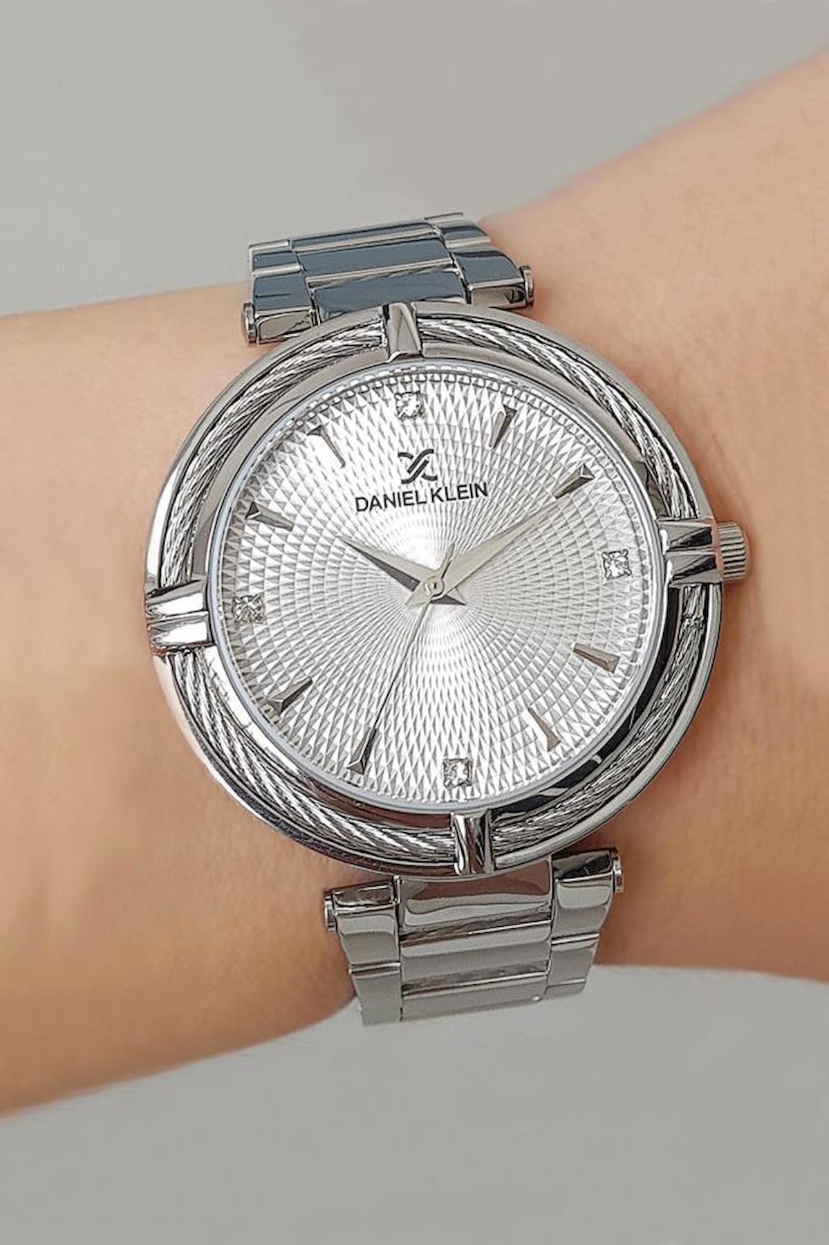 Daniel Klein 37 mm Gri Çelik Kordon Analog Kadın Kol Saati