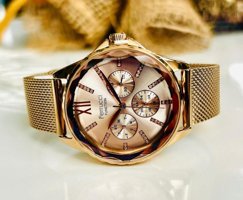 Ferrucci FC.14479FH.02 Takvimli 33 mm Rose Gold Çelik-Hasır Kordon Analog Kadın Kol Saati