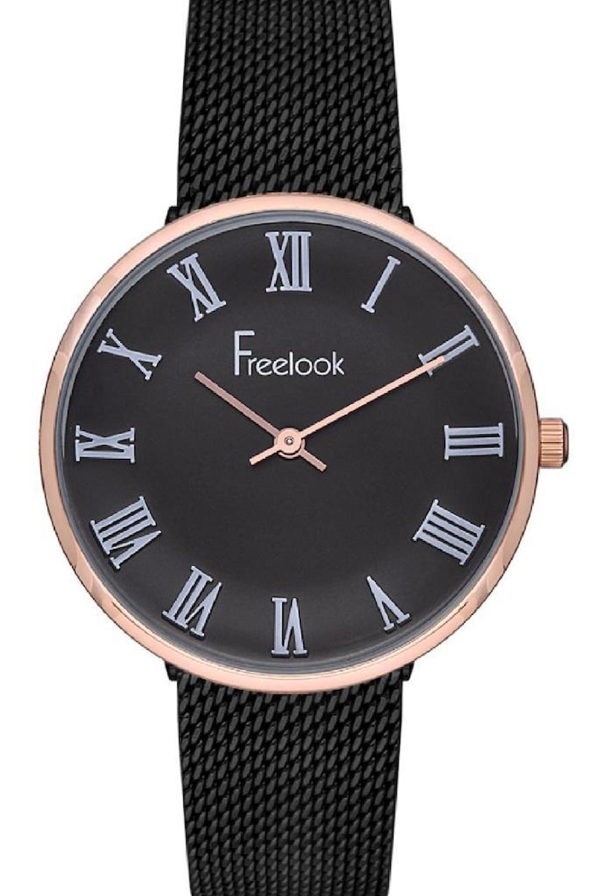 Freelook FL.1.10093.1 34 mm Siyah Çelik Kordon Analog Kadın Kol Saati