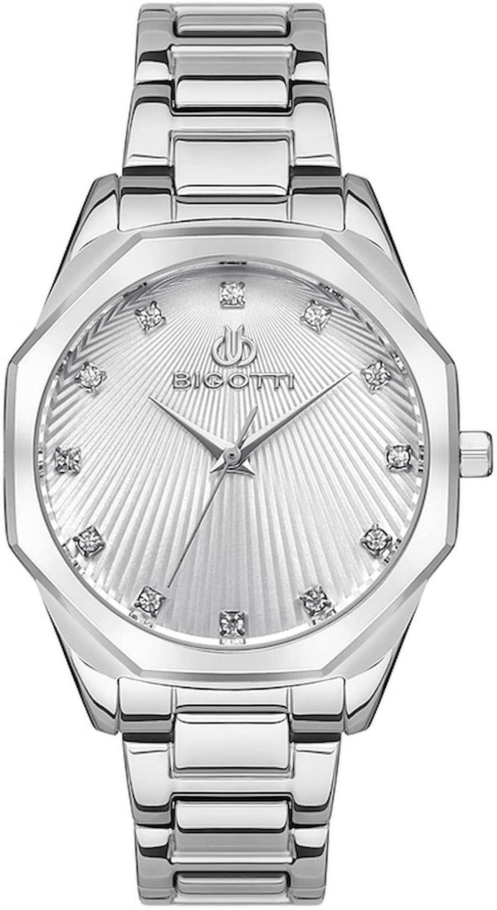 Bigotti BG.1.10466.1 36 mm Gri Çelik Kordon Analog Kadın Kol Saati