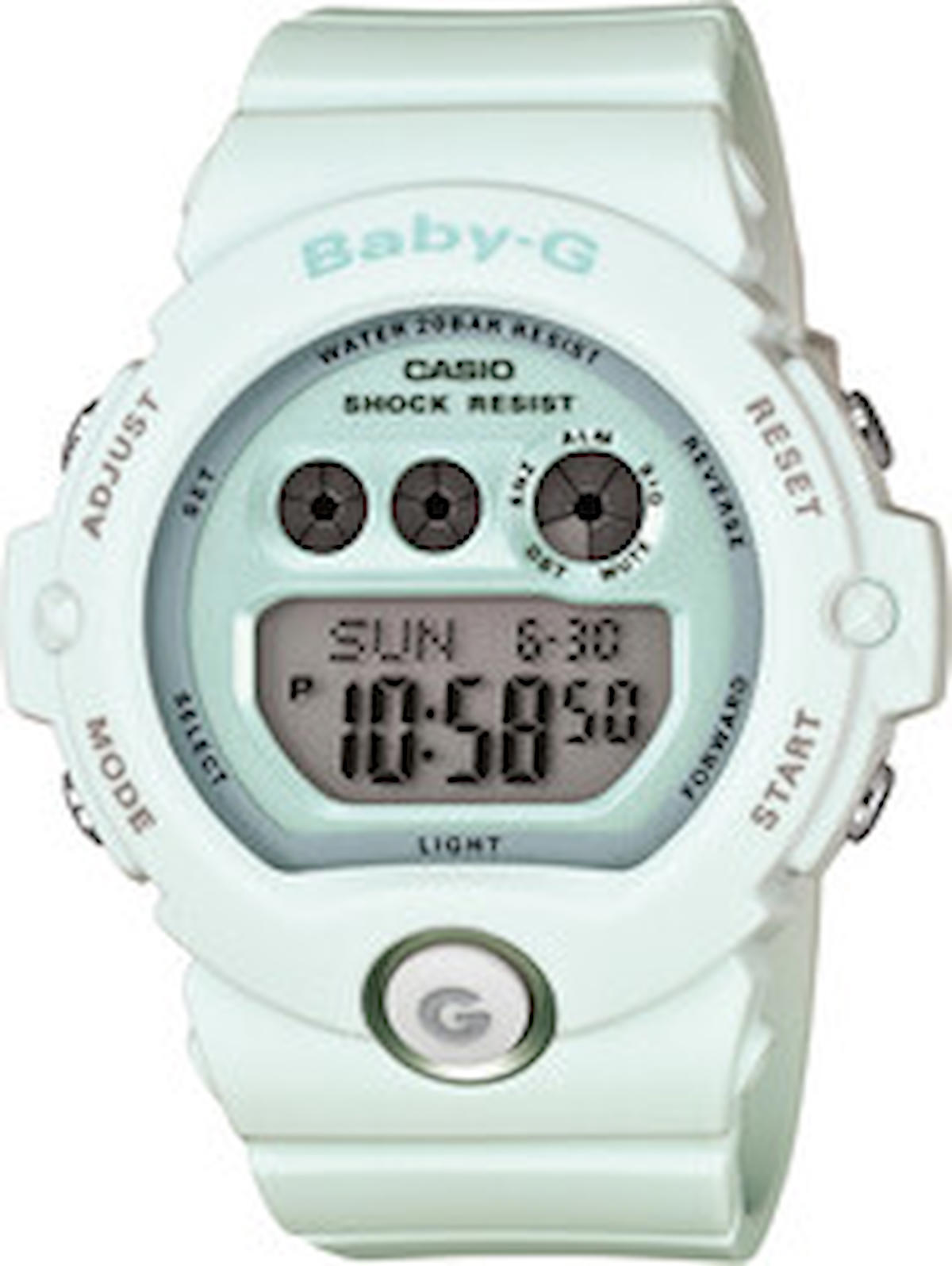 Casio BG-6902-3DR Takvimli 45 mm Gri Silikon Kordon Analog Kadın Kol Saati