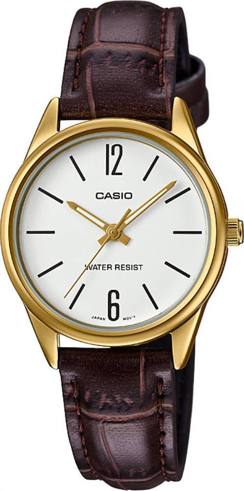 Casio LTP-V005GL-7BUDF 28 mm Kahverengi Deri Kordon Analog Kadın Kol Saati