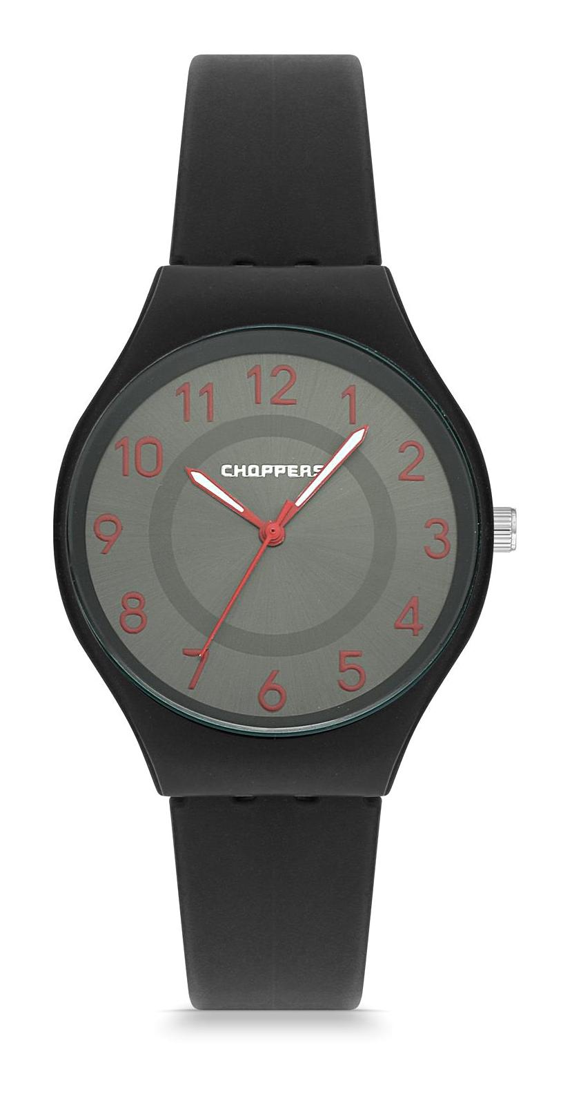 Choppers HBE15008B 38 mm Siyah Silikon Kordon Analog Kadın Kol Saati