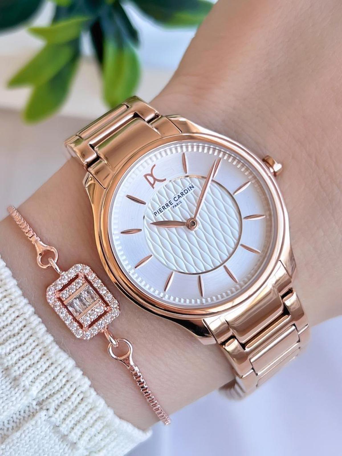Pierre Cardin CRV.0007 32 mm Gri-Rose Gold Çelik Kordon Analog Kadın Kol Saati