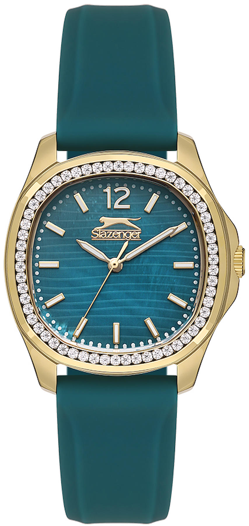 Slazenger SL.09.2239.3.04 34 mm Yeşil Plastik Kordon Analog Kadın Kol Saati