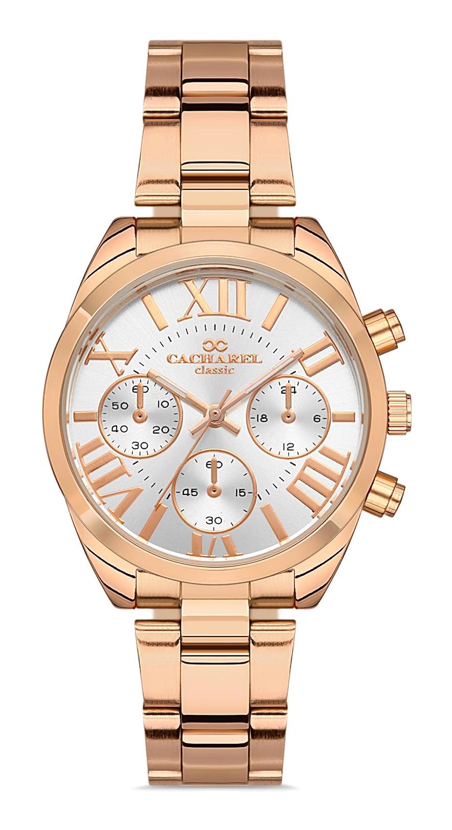 Cacharel Classic 35 mm Rose Gold Çelik Kordon Analog Kadın Kol Saati