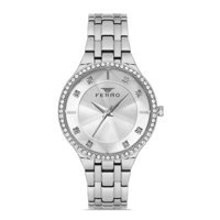 Ferro FL21467A-A 34 mm Gri Çelik Kordon Analog Kadın Kol Saati