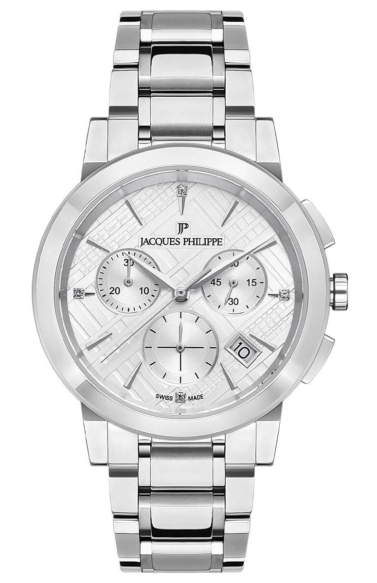 Jacques Philippe JPQLC321326 Takvimli 38 mm Gri Çelik Kordon Analog Kadın Kol Saati