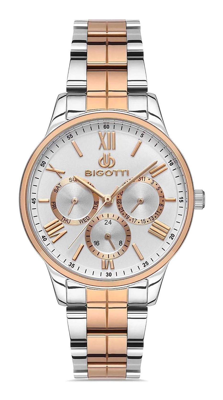 Bigotti BG.1.10393.3 36 mm Gri-Rose Gold Çelik Kordon Analog Kadın Kol Saati