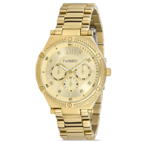 Ferrucci FC.14171M.04 Takvimli 36 mm Altın Çelik Kordon Analog Kadın Kol Saati
