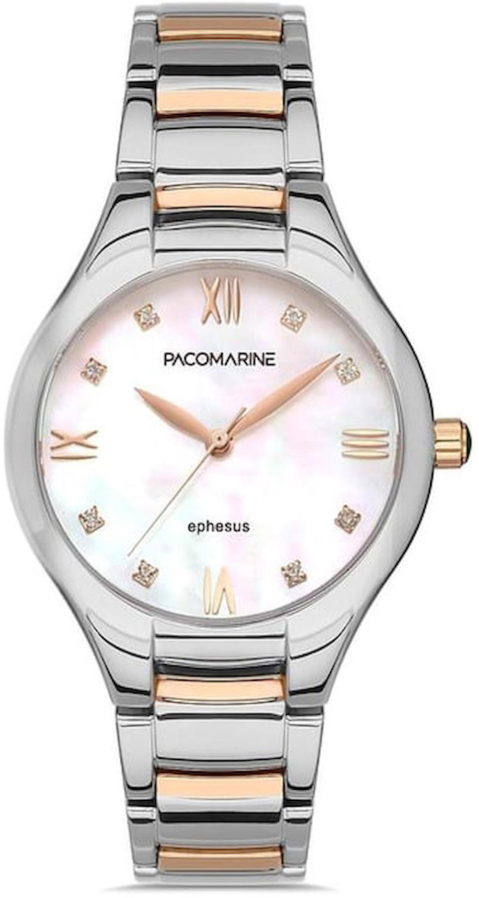Pacomarine PM.22150.02 32 mm Gri-Rose Gold Çelik Kordon Analog Kadın Kol Saati
