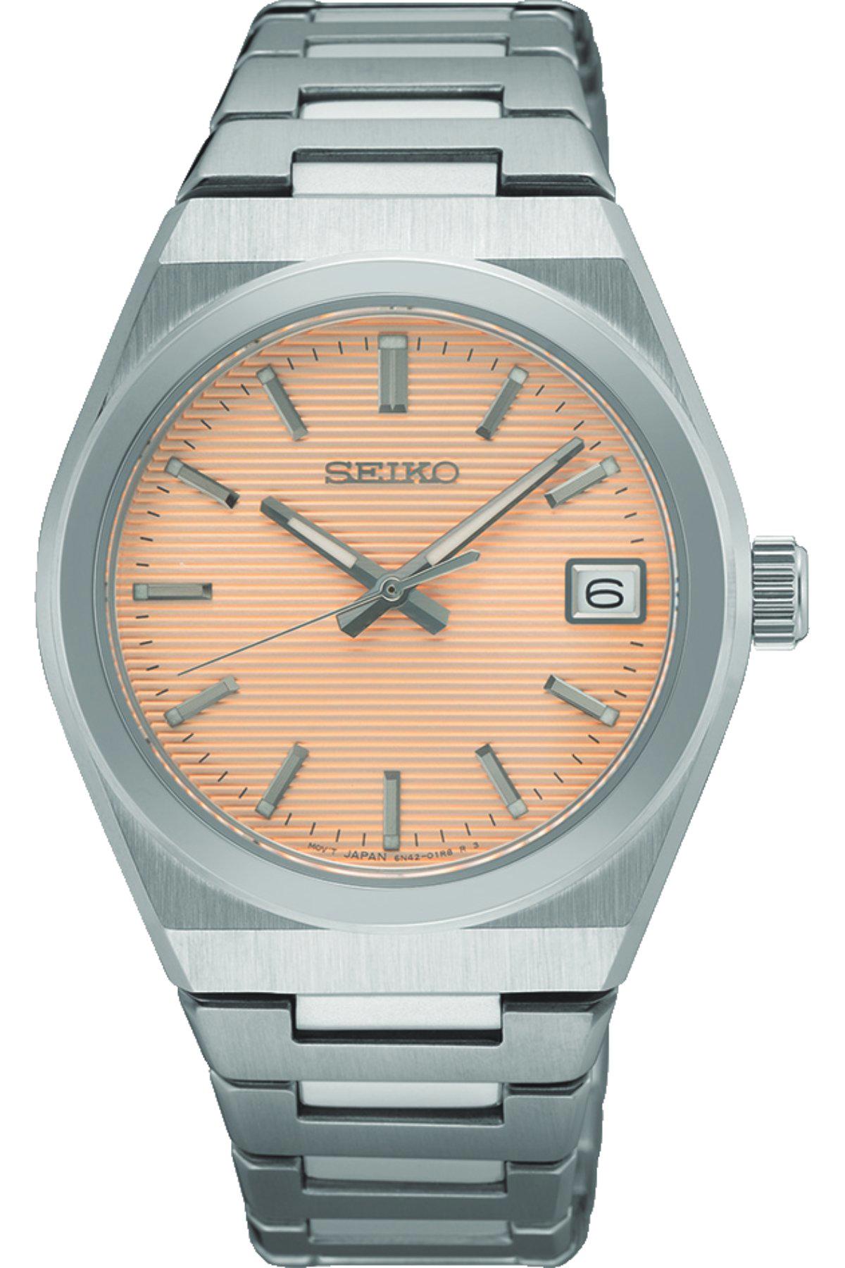 Seiko SUR577P Takvimli 34 mm Gri Çelik Kordon Analog Kadın Kol Saati