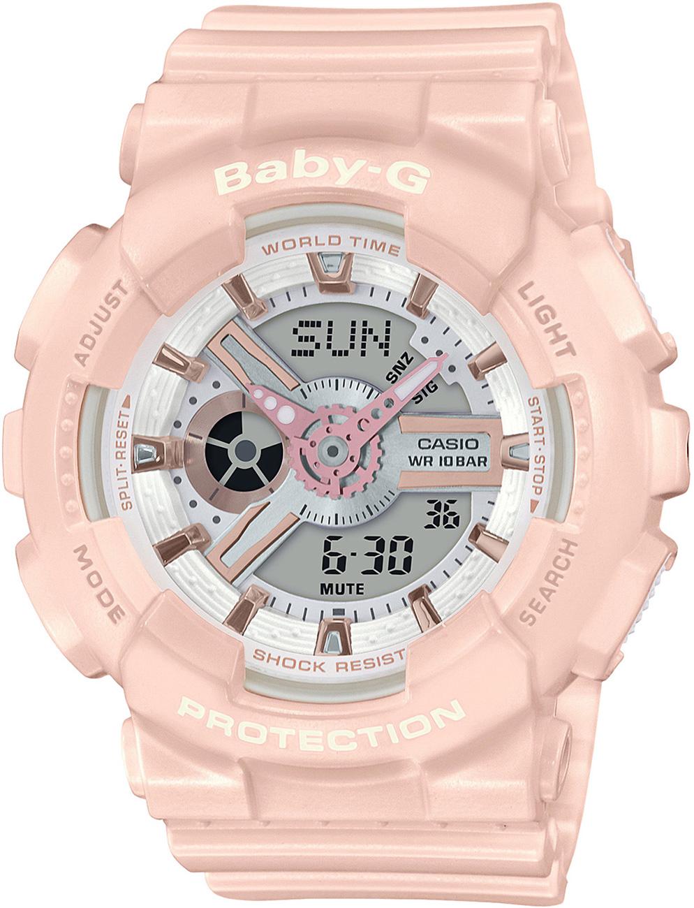 Casio BA-110RG-4A Takvimli 43.4 mm Pembe Silikon Kordon Analog Kadın Kol Saati