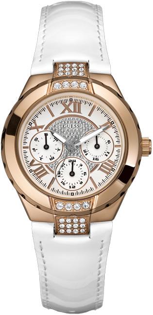 Guess GUW11566L1 36 mm Beyaz Deri Kordon Analog Kadın Kol Saati