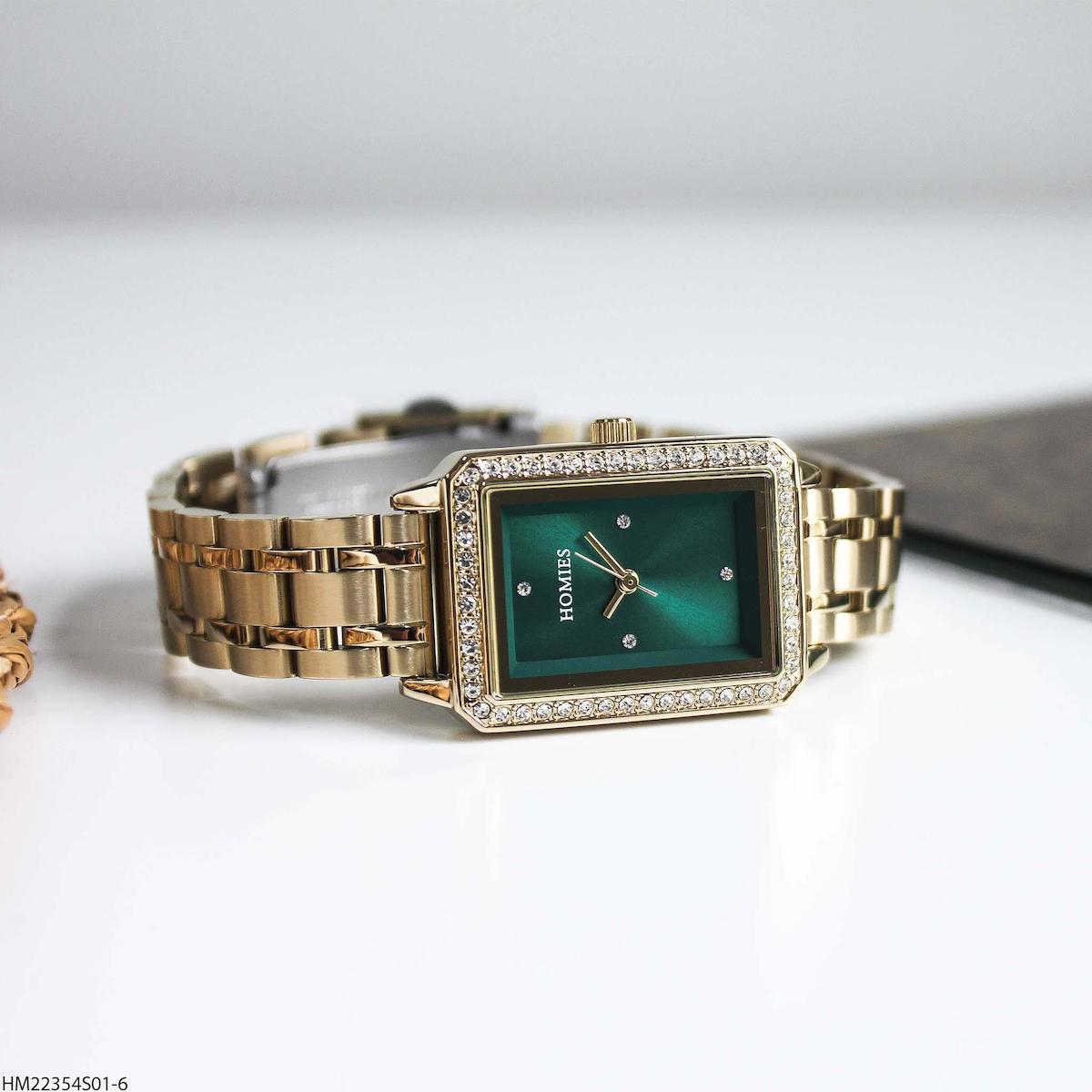 Homies HM22354S01-6 30 mm Altın Çelik Kordon Analog Kadın Kol Saati