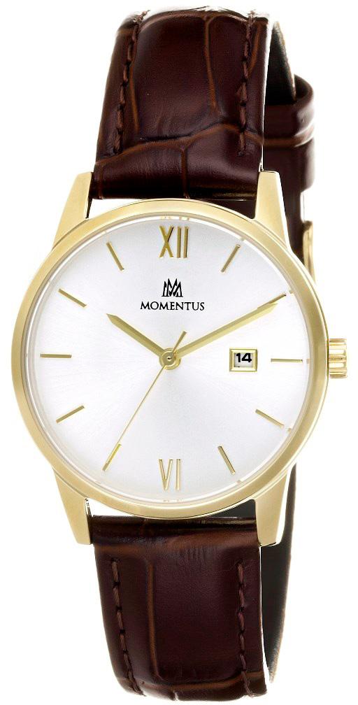 Momentus CW253G-02KG Takvimli 30 mm Kahverengi Deri Kordon Analog Kadın Kol Saati