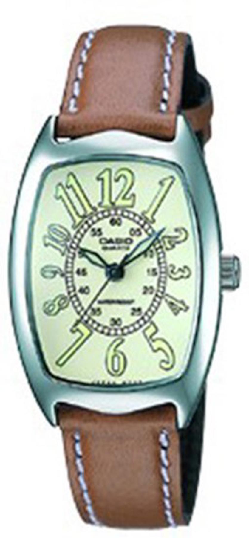Casio LTP-1208E-9BDF 25 mm Kahverengi Deri Kordon Analog Kadın Kol Saati