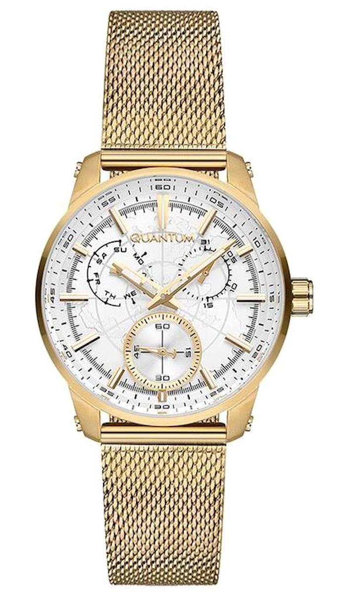 Quantum IML727.130 Takvimli 36 mm Altın Çelik Kordon Analog Kadın Kol Saati