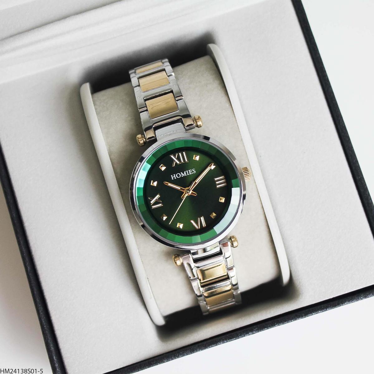 Homies HM24138S01-5 32 mm Altın-Gri Çelik Kordon Analog Kadın Kol Saati