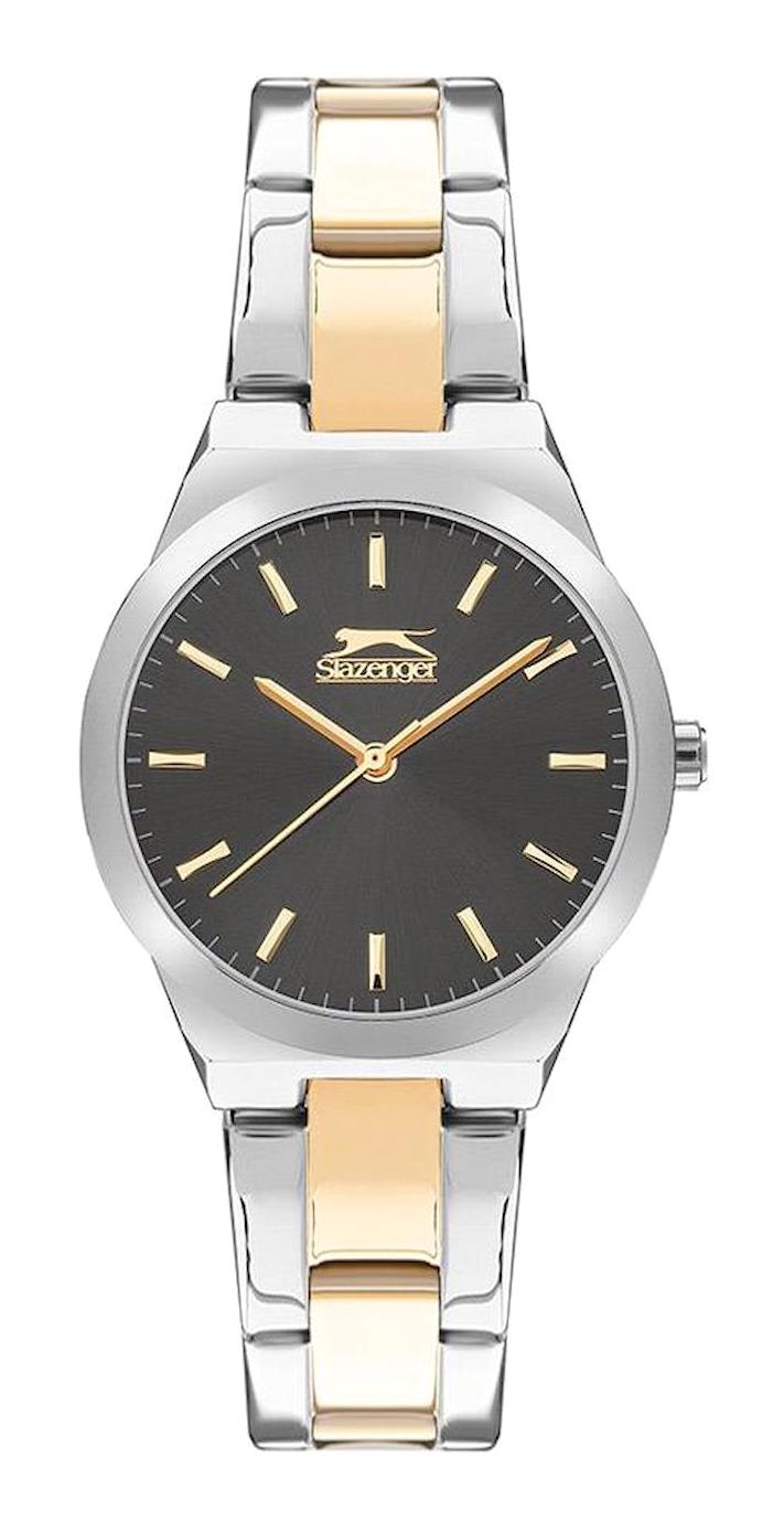 Slazenger SL.09.2075.3.03 34 mm Altın-Gri Çelik Kordon Analog Kadın Kol Saati