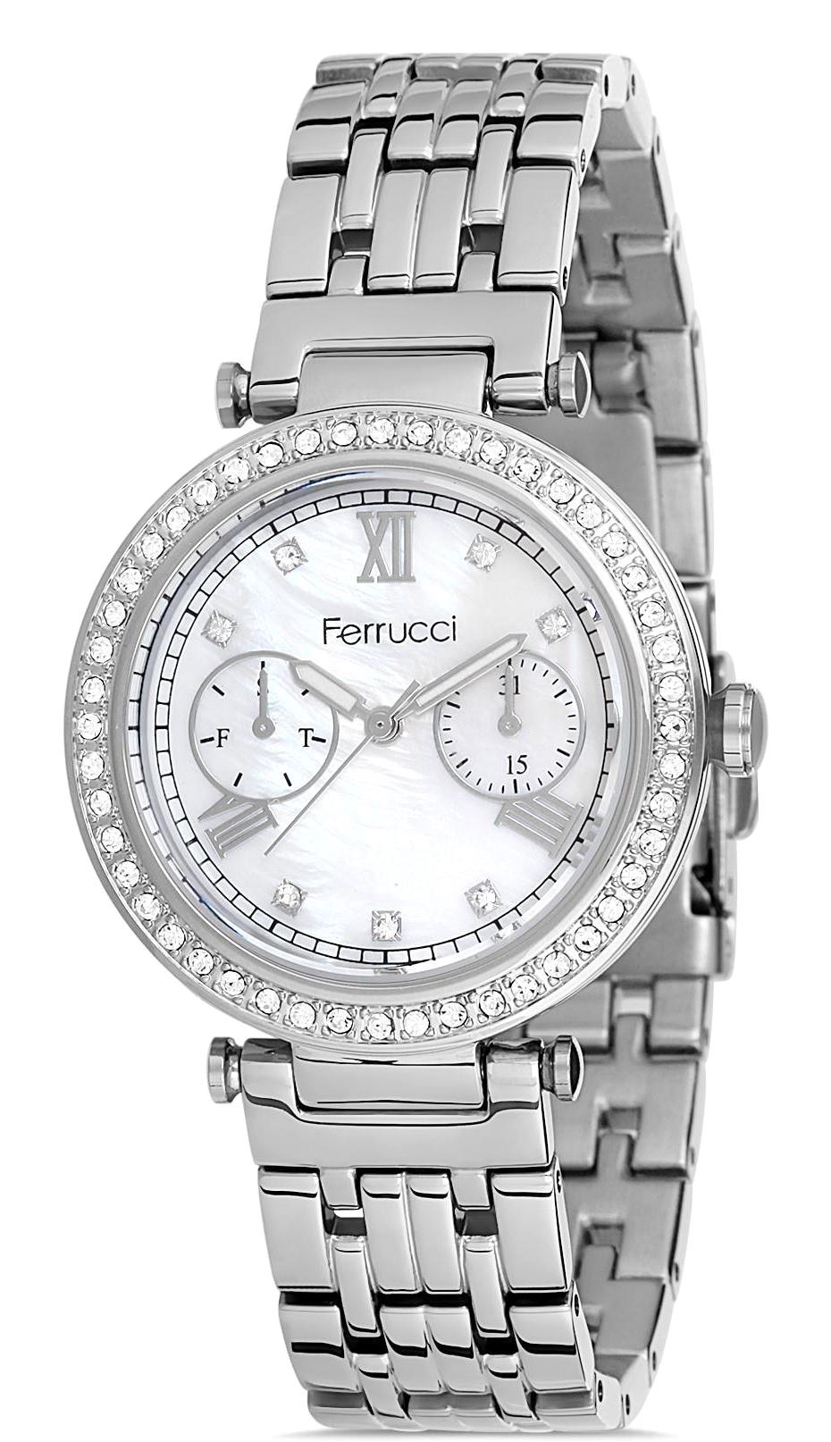 Ferrucci 9FM2670 36 mm Gri Metal Kordon Analog Kadın Kol Saati