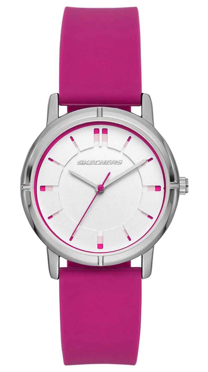 Skechers SR6285 35 mm Pembe Silikon Kordon Analog Kadın Kol Saati