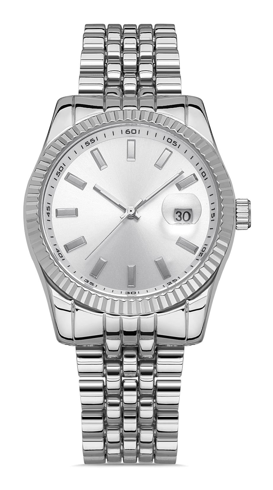 Padam Paris PDMS171 Takvimli 32 mm Gri Metal Kordon Analog Unisex Kol Saati