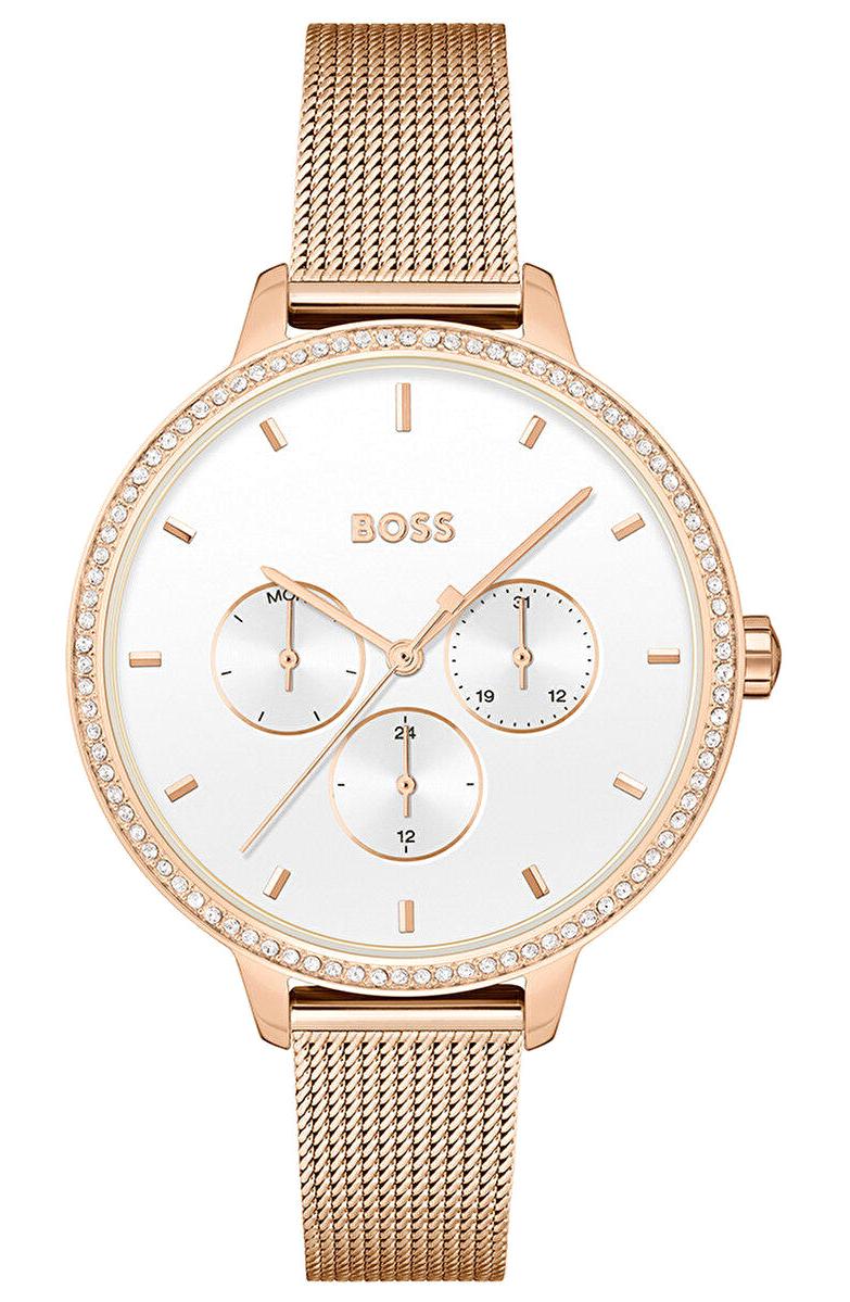 Hugo Boss HB1502663 Takvimli 40 mm Rose Gold Çelik Kordon Analog Kadın Kol Saati