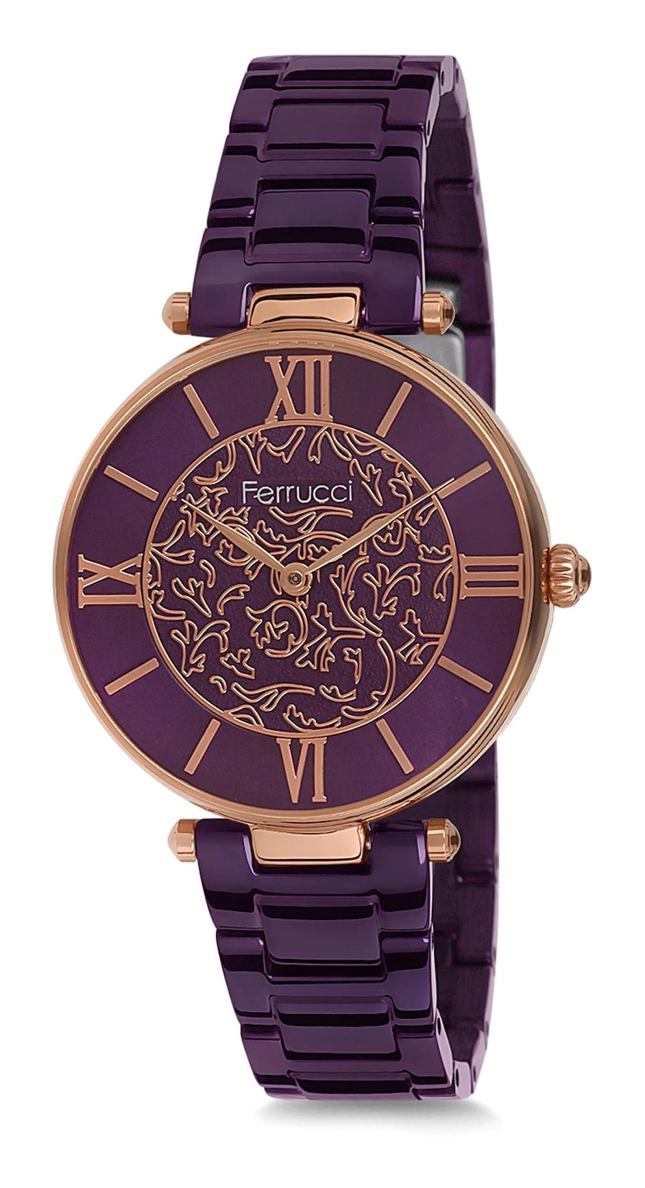 Ferrucci 9FM814 38 mm Mor Metal Kordon Analog Kadın Kol Saati