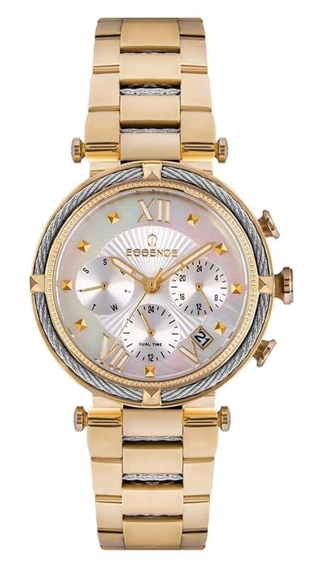 Essence ES6603FE.120 Takvimli 38 mm Altın Çelik Kordon Analog Kadın Kol Saati