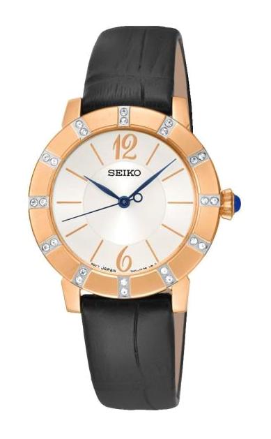 Seiko SRZ456P 30 mm Siyah Deri Kordon Analog Kadın Kol Saati
