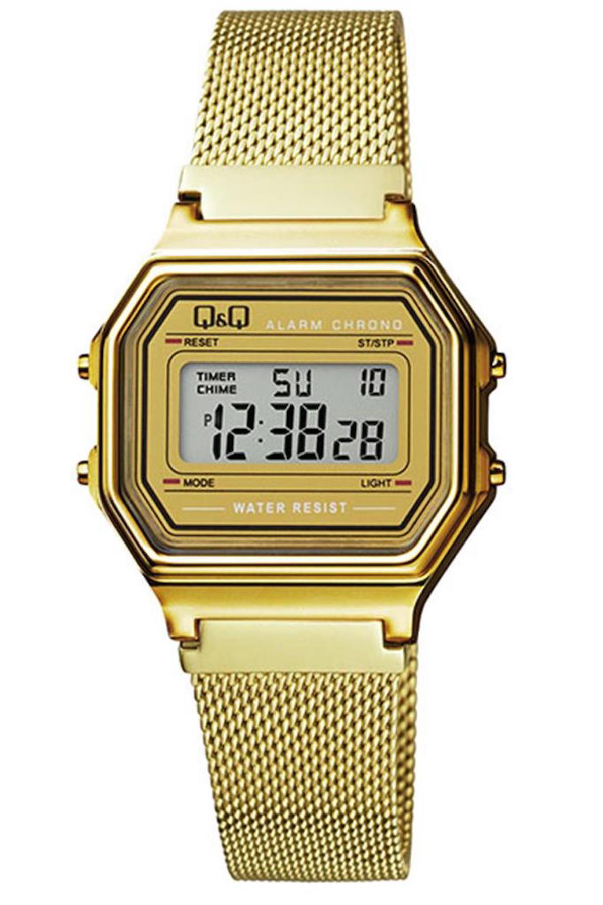 Q&Q M173J026Y 35 mm Altın Metal Kordon Analog Unisex Kol Saati