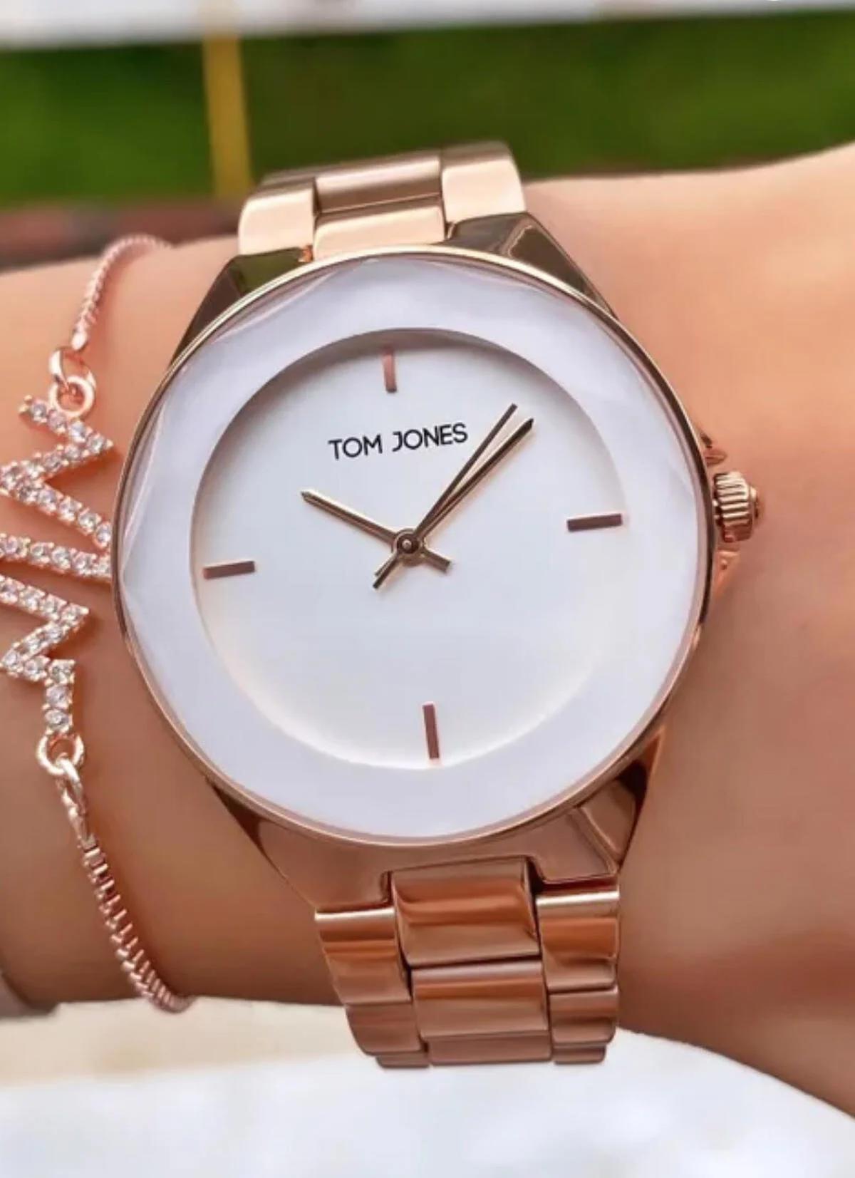Tom Jones TJM401 36 mm Rose Gold Çelik Kordon Analog Kadın Kol Saati