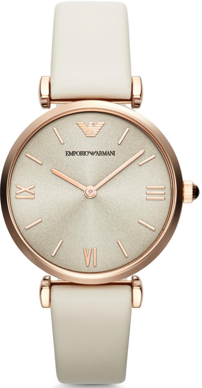 Emporio Armani AR1769 32 mm Krem Deri Kordon Analog Kadın Kol Saati