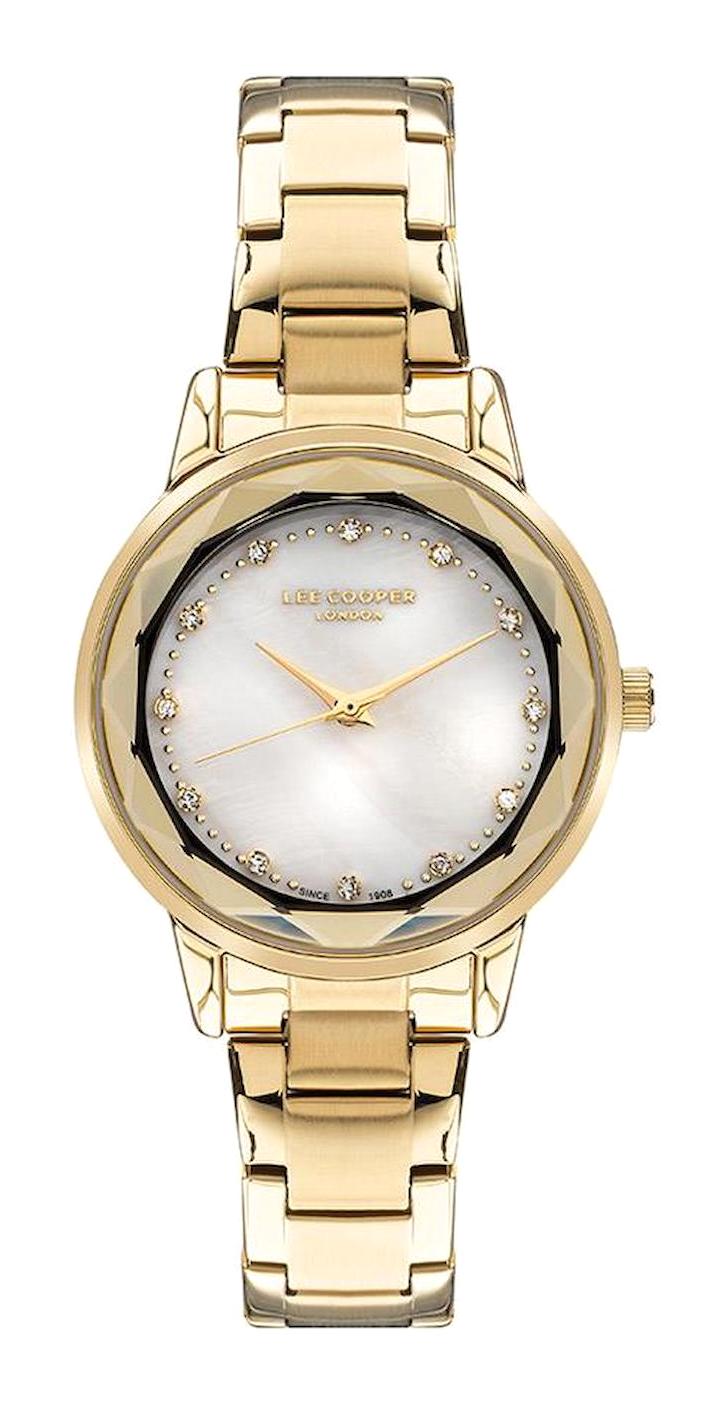 Lee Cooper LC07501.120 40 mm Altın Metal Kordon Analog Kadın Kol Saati