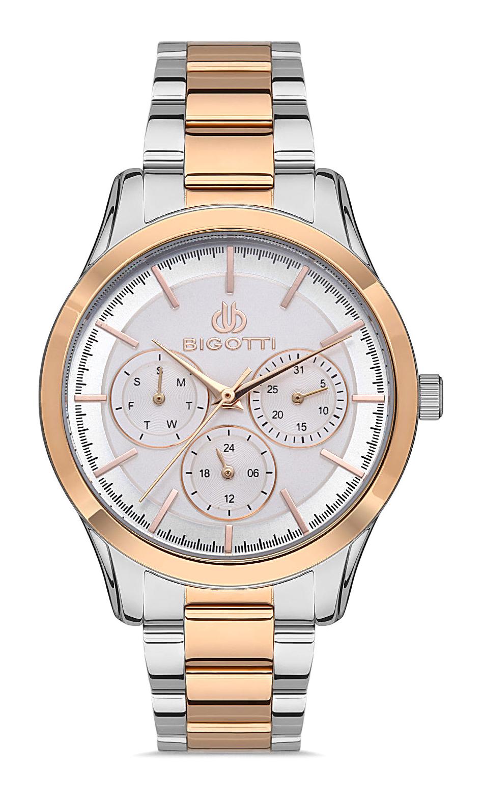 Bigotti BG.1.10436.3 36 mm Gri-Rose Gold Çelik Kordon Analog Kadın Kol Saati